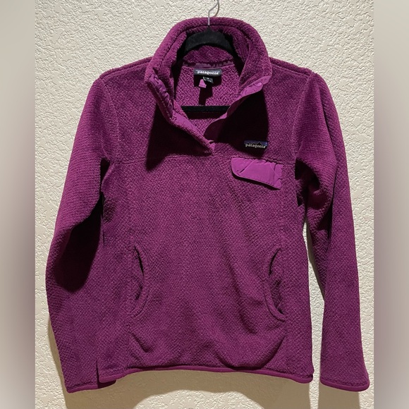 Patagonia 1/4 pullover jacket Front Pockets High Neckline Plum Purple Size S - Picture 3 of 6